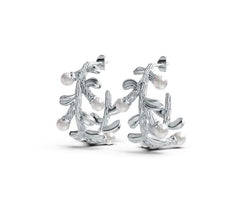Sterling Silver Semi Mount Earrings Setting Round RD 3.5mm DHJ
