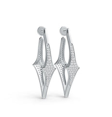 Sterling Silver Semi Mount Earrings Setting Round RD 1.25mm DHJ
