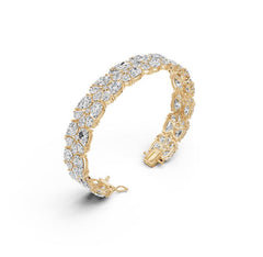Sterling Silver Moissanite Bracelet Pear PE 8X6mm