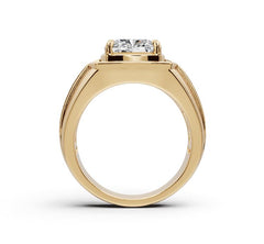 Men's Rings 14K Gold Moissanite Ring Mounting Cushion CU 8X8mm