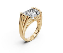 Men's Rings 10K Gold CVD Diamond Ring Mounting Cushion CU 14x10mm
