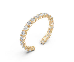 Sterling Silver Moissanite Moissanite or Moissanite Bracelet Round RD 8x8mm