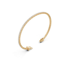 Sterling Silver Tennis Moissanite Bracelet Round RD 2x2mm