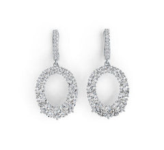 Sterling Silver Semi Mount Earrings Setting Round RD 5x5mm DHJ