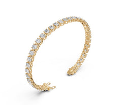 Sterling Silver Moissanite Bracelet Oval OV 6X4mm