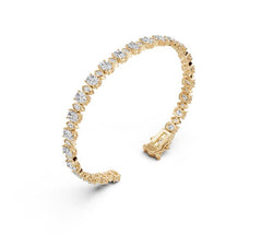 Sterling Silver Moissanite Bracelet Oval OV 6X4mm