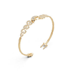 Sterling Silver Moissanite Bracelet Round RD 3X3mm