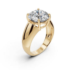 Men's Platinum Moissanite Ring Round RD 11x11mm Male