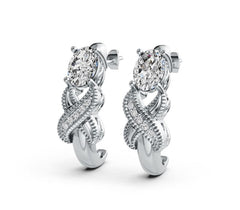 Sterling Silver Semi Mount Earrings Setting Oval OV 9X7mm DHJ