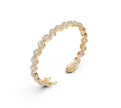 Sterling Silver Moissanite Bracelet 6X4mm