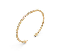 Sterling Silver Moissanite Bracelet Round RD 1.5mm