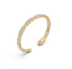 Sterling Silver Moissanite Bracelet Round RD 6x6mm