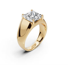 Men's Rings 18K Gold CVD Diamond Ring MountingSetting Asscher SQ 10x10mm
