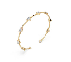 Sterling Silver Moissanite Bracelet Heart HT 5X5mm