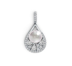 Sterling Silver Semi Mount Pendant Setting Round RD 8.5mm DHJ