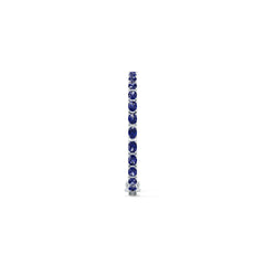 Sterling Silver Tennis Moissanite or Sapphire Bracelet OV 7x5mm Solid Silver