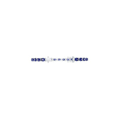 Sterling Silver Tennis Moissanite or Sapphire Bracelet OV 7x5mm Solid Silver