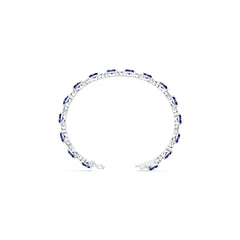 Sterling Silver Moissanite or Sapphire Bracelet Oval OV 8X6mm