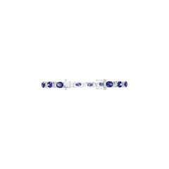 Sterling Silver Moissanite or Sapphire Bracelet Oval OV 8X6mm