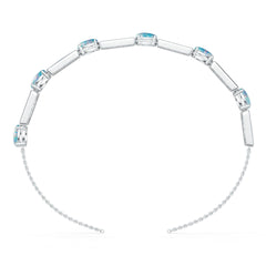 Sterling Silver Opal Bracelet 12X8mm