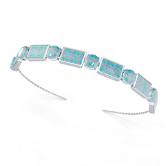 Sterling Silver Opal Bracelet 12X8mm