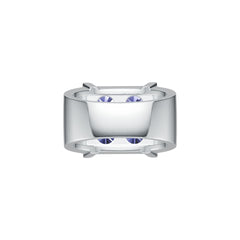 Men‘s Sterling Silver Moissanite Ring‚ Round RD 5x5mm Solitaire Style