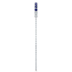 Sterling Silver Moissanite or Sapphire Bracelet 5x3mm