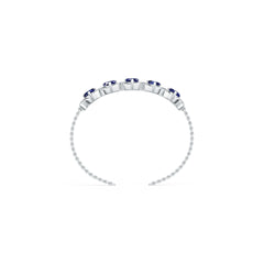 Sterling Silver Tennis Moissanite or Sapphire Bracelet For Women Heart HT 5x5mm Fully Adjustable