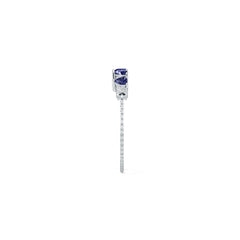 Sterling Silver Tennis Moissanite or Sapphire Bracelet For Women Heart HT 5x5mm Fully Adjustable