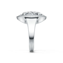 Sterling Silver Celtic Knot Ring with Moissanite Round RD 2x2mm