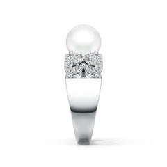 Sterling Silver Semi Mount Ring Setting Round RD 10x10mm Pearl Setting DHJ