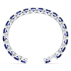 Sterling Silver Royal Blue Sapphire Moissanite or Sapphire Bracelet Round RD 8x8mm
