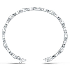 Sterling Silver Moissanite or Sapphire Bracelet 2X2X1.1mm