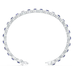 Sterling Silver Moissanite or Sapphire Bracelet 3x3mm