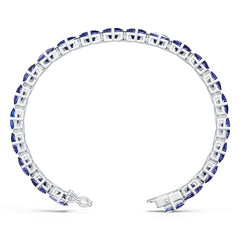 Sterling Silver Moissanite or Sapphire Bracelet Trillion TR 6X6mm