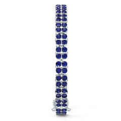 Sterling Silver Moissanite or Sapphire Bracelet Round RD 3x3mm