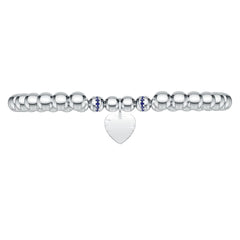 Sterling Silver Moissanite or Sapphire Bracelet With Melee Sapphire