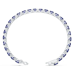 Sterling Silver Moissanite or Sapphire Bracelet 6X5MM
