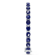Sterling Silver Moissanite or Sapphire Bracelet 6X5MM