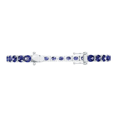 Sterling Silver Moissanite or Sapphire Bracelet 6X5MM
