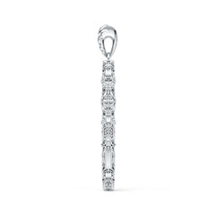 Sterling Silver Cross Pendant Fleur-De-Lis