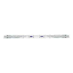 Sterling Silver Moissanite or Sapphire Bracelet 4X3mm