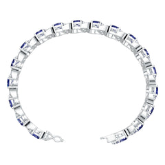 Sterling Silver Moissanite Bracelet Oval OV 6X4mm