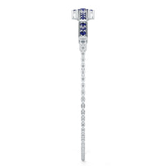 Sterling Silver Moissanite or Sapphire Bracelet Round RD 3x3mm