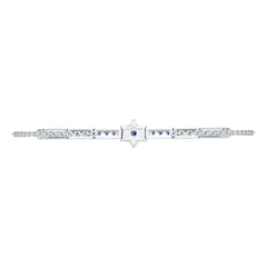 Sterling Silver Moissanite or Sapphire Bracelet Round RD 3x3mm