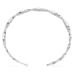 Sterling Silver Opal Moissanite or Sapphire Bracelet with Moissanite Accent