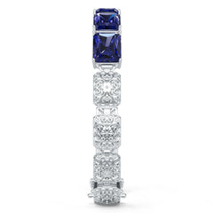 Sterling Silver Moissanite or Sapphire Bracelet Emerald OCT 12X10mm