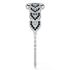 Sterling Silver Moissanite or Sapphire Bracelet Black Moissanite