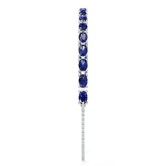 Sterling Silver Moissanite Bracelet Oval OV 6X4mm