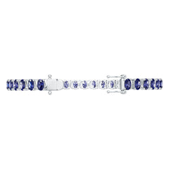 Sterling Silver Moissanite Bracelet Oval OV 6X4mm